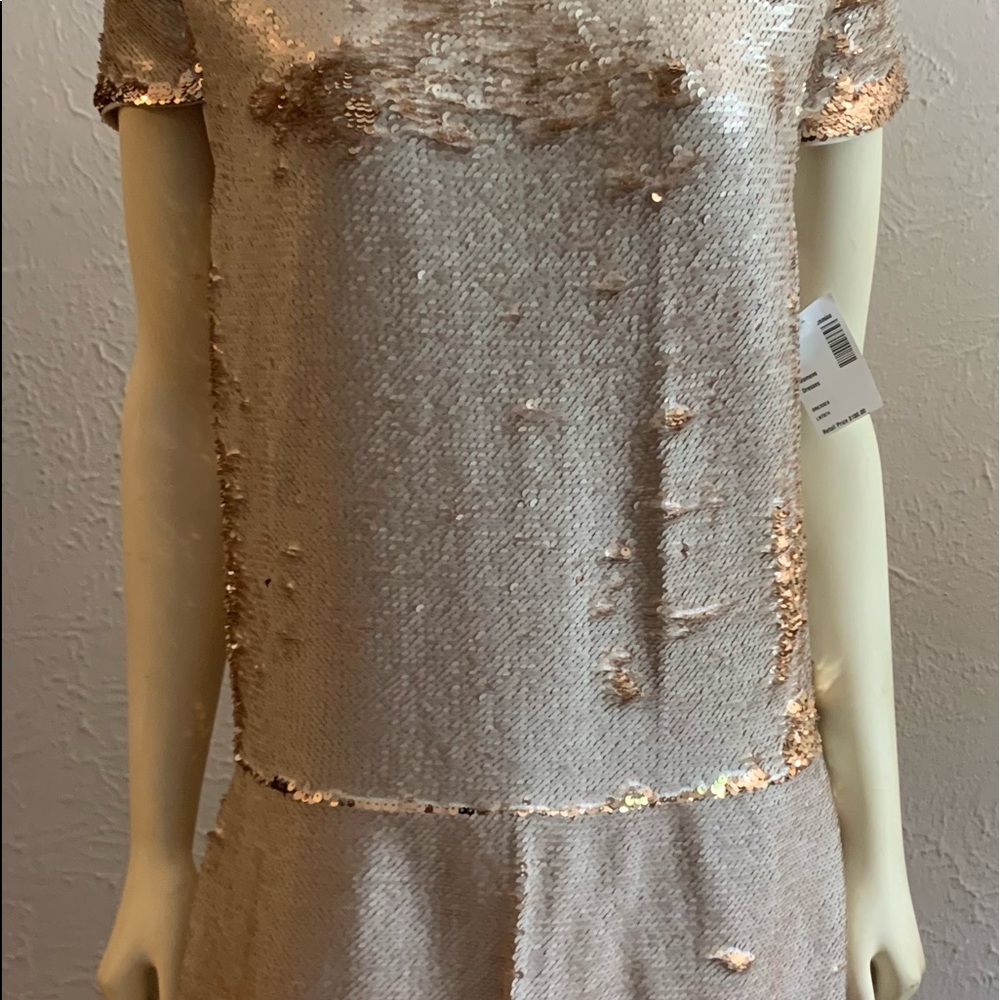 Vince Camuto Rose Gold Sequin Dress sz 14
